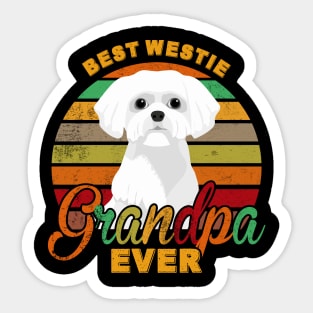 Best Westie Grandpa Ever Sticker